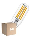 Mehrfachpackung 6x Osram LED Spezial E14 Röhrenförmig Glühbirne T26 Fadenlampe Klar 6.5W 730lm - 827 Extra Warmweiß | Dimmbar - Ersatz Für 55W